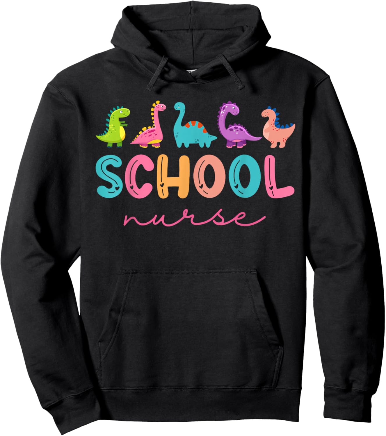 School Nurse Dinosaurs Appreciation Nursing Nurse Day Hoodie - Hoodie | Black