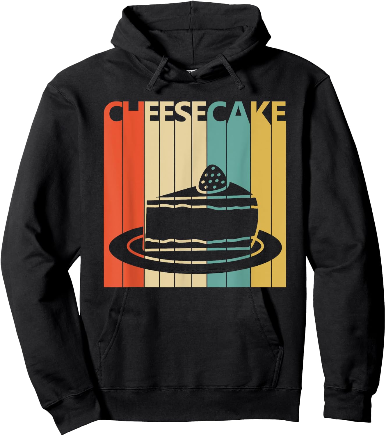 Vintage Retro Cheesecake Hoodie - Hoodie | Black