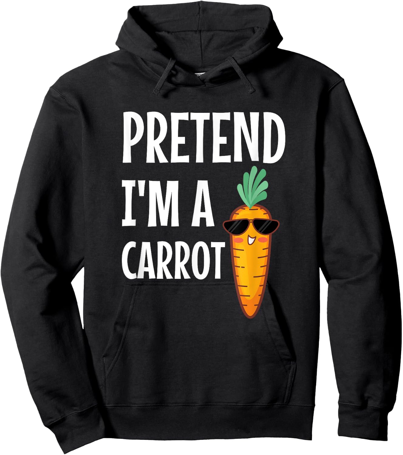 Pretend I'm A Carrot Easy DIY Halloween Costume Hoodie - Hoodie | Black