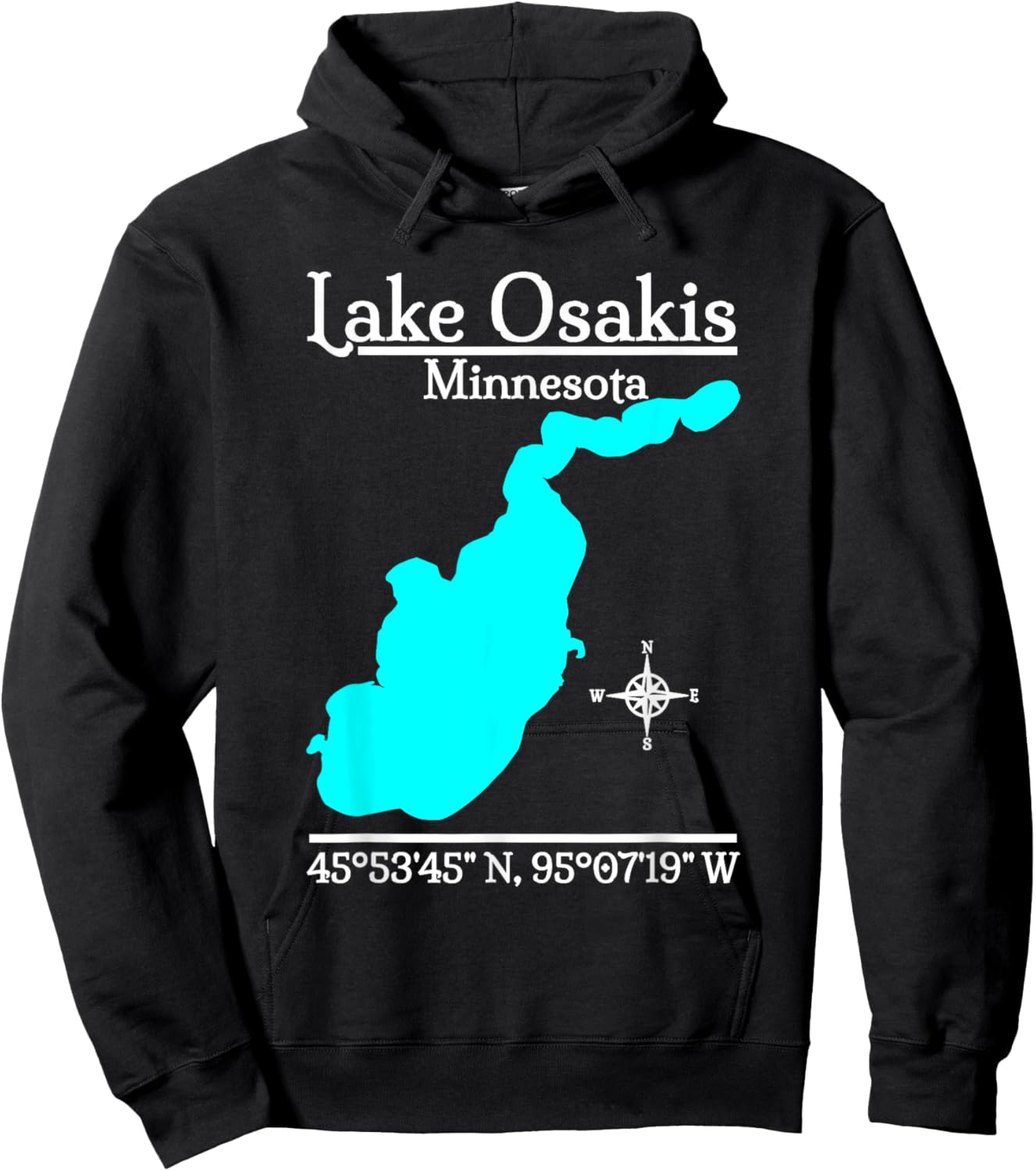Lake Osakis - Minnesota Hoodie - Hoodie | Black