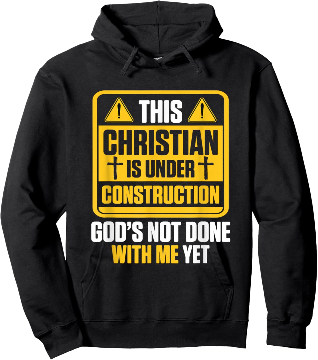Christ in Arbeit Parrier Gott ist noch nicht fertig mit mir Hoodie - Hoodie | Black