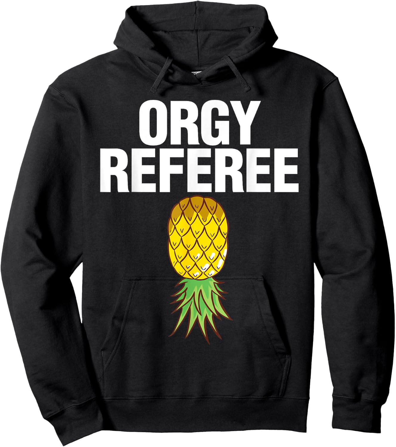Orgy Referee Swinger Swingers Pineapple Group Sex Gift Hoodie - Hoodie | Black