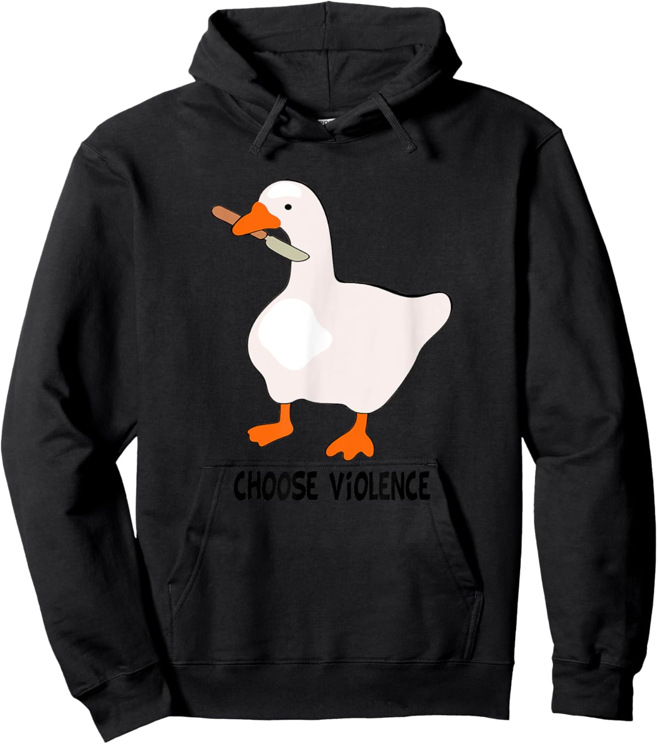 I Choose Violence Today Goose And Sarcasm Funny Goose Love Hoodie - Hoodie | Black