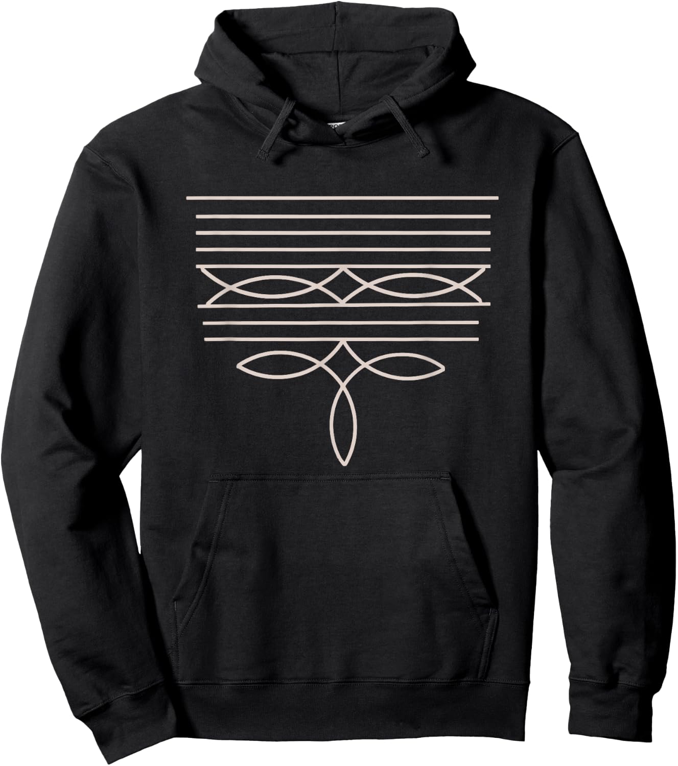 Western Boot Stitch Hoodie - Hoodie | Black