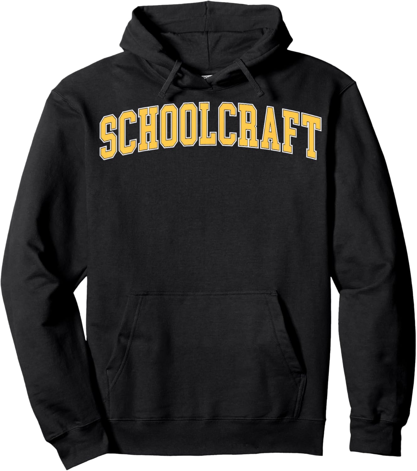 Retro Personalized Schoolcraft Name Vintage Arch Men Women Hoodie - Hoodie | Black
