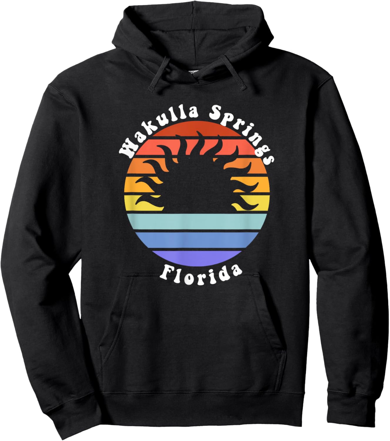 Wakulla Springs Florida FL Sunset Souvenir Vacation Hoodie - Hoodie | Black