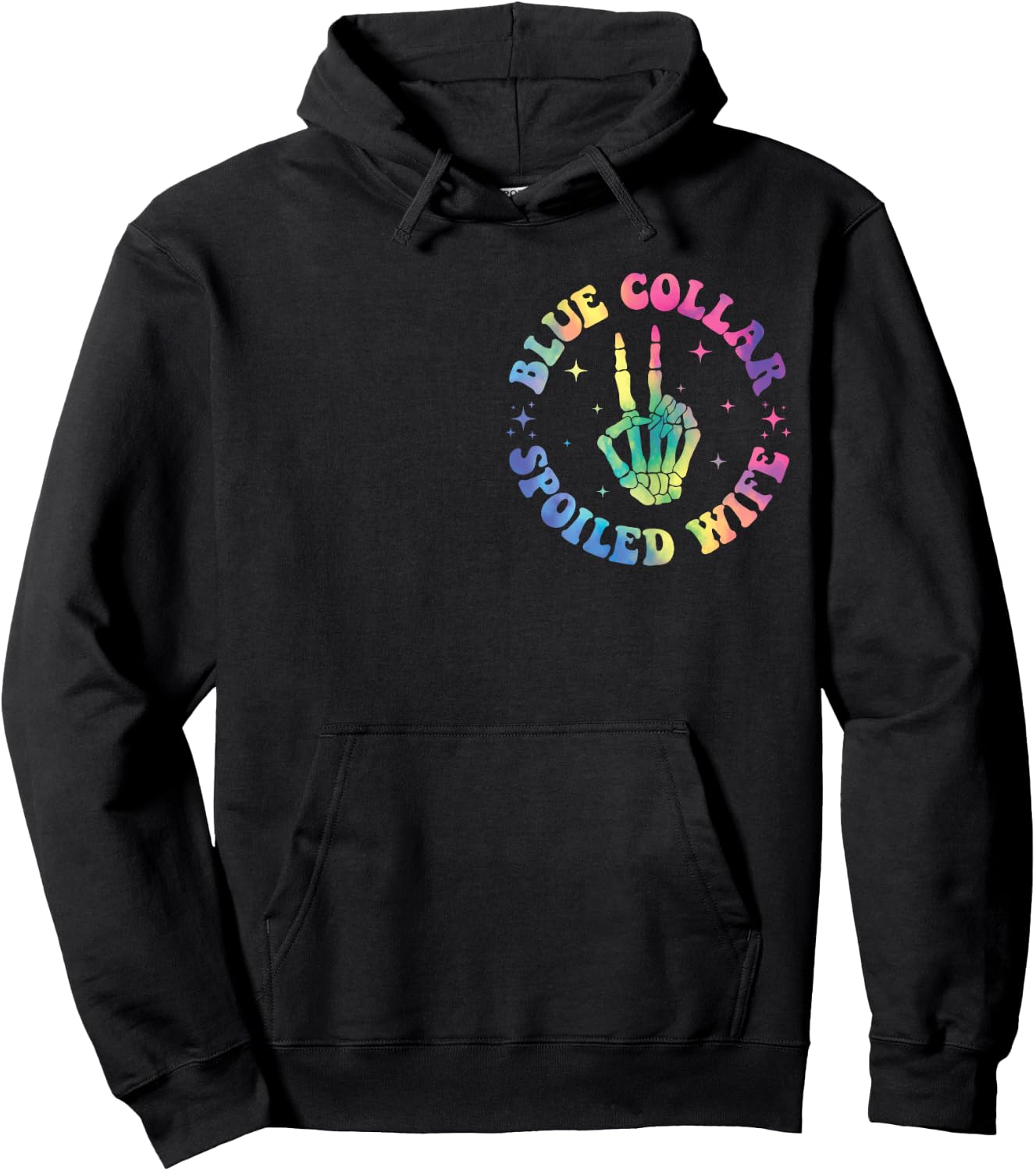 Spoiled By My Blue Collar Husband (TWO SIDE) Hoodie - Hoodie | Black