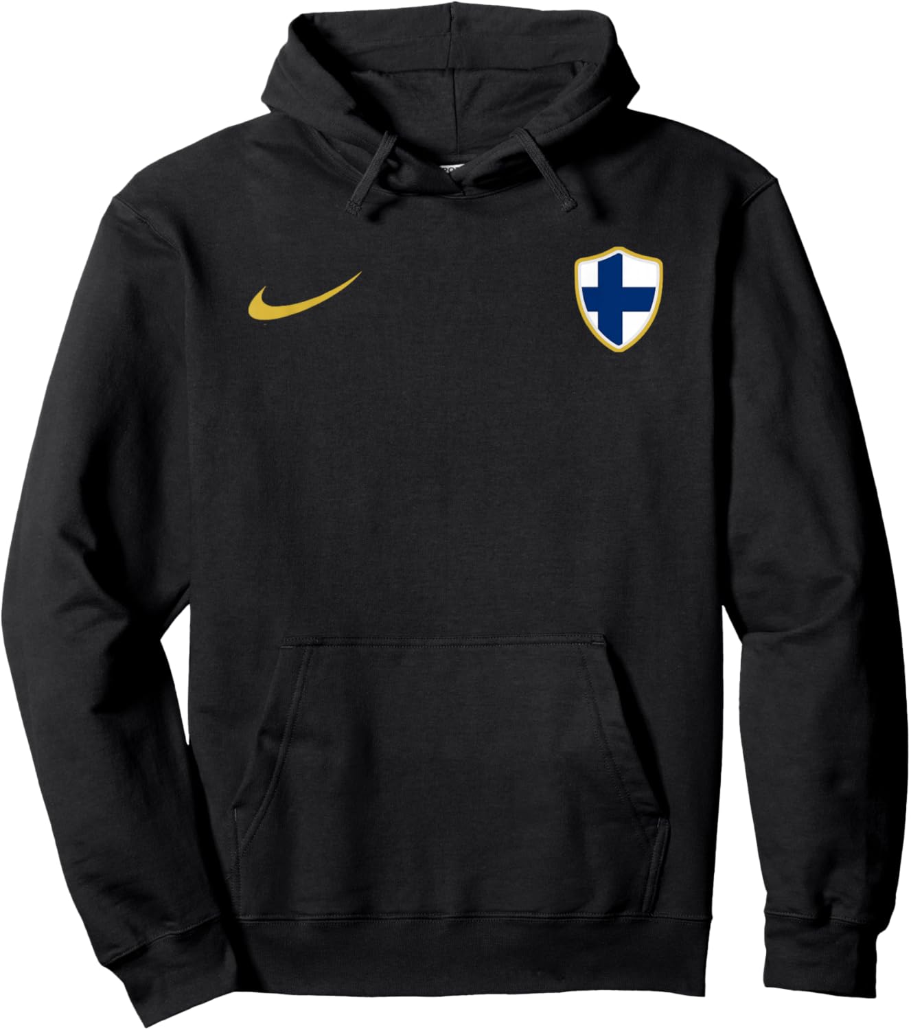 Finland Athletic-Style Sports Jersey Hoodie - Hoodie | Black
