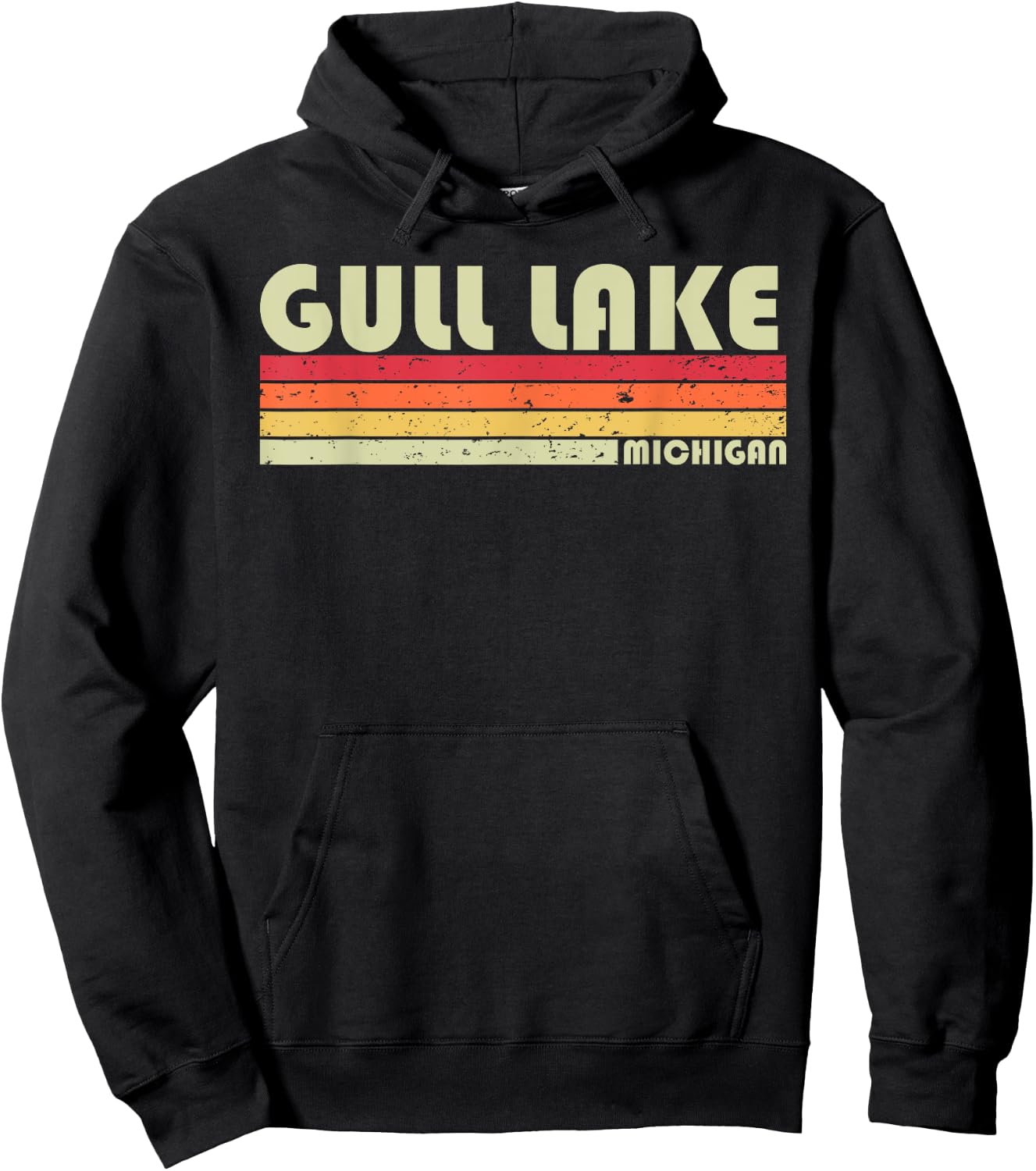 GULL LAKE MICHIGAN Funny Fishing Camping Summer Gift Women Girls Kids Hoodie - Hoodie | Black