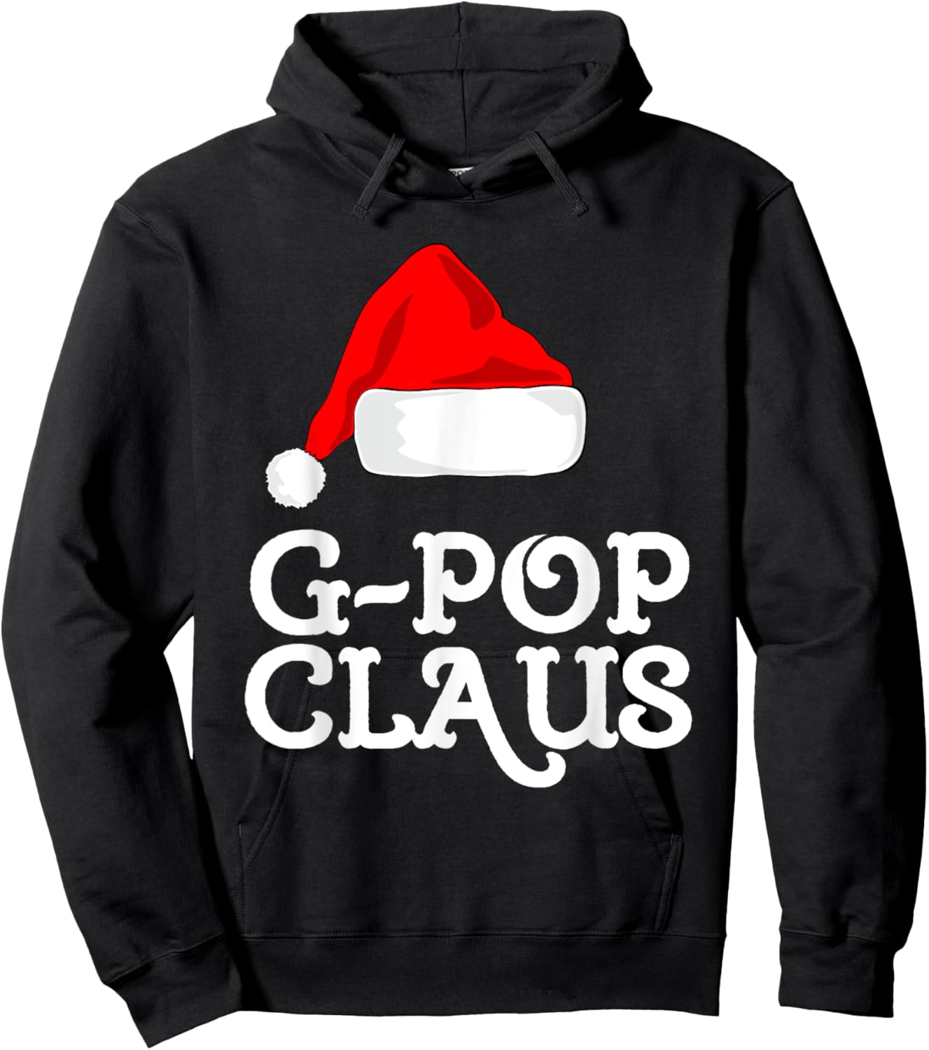G-Pop Claus Christmas Santa's Hat Pajama Family Xmas GPop Hoodie - Hoodie | Black