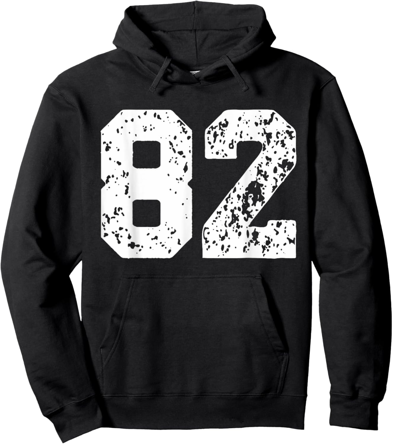 Number 82 White Best Classic College Style Birthday Funny Hoodie - Hoodie | Black