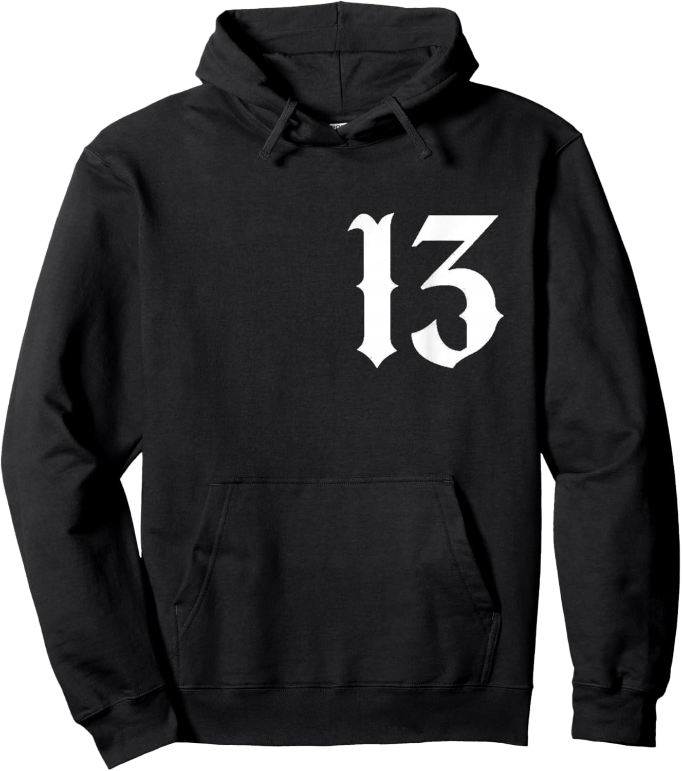 13 , Lucky Number 13, 13 Mobile Phone Case, Number 13 Hoodie - Hoodie | Black