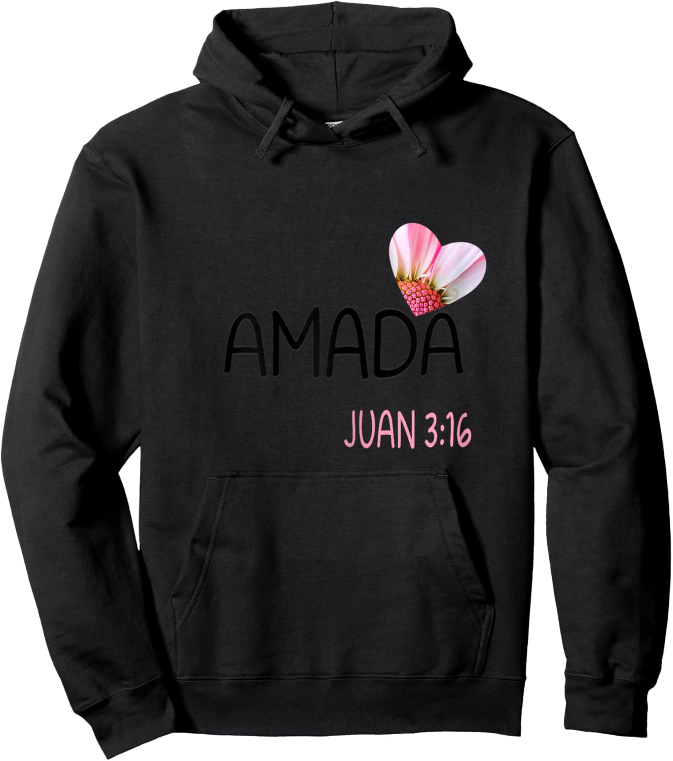 Amada Women Spanish Christian and Biblical Hoodie - Hoodie | Black