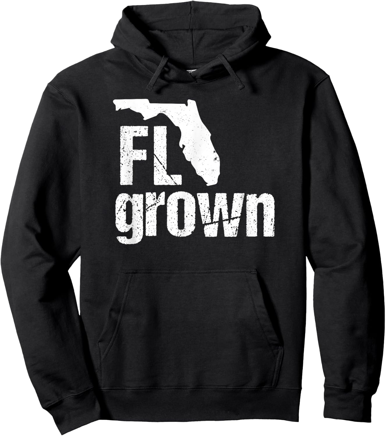 Florida Grown FL Home State Shirt Distressed Gift Hoodie - Hoodie | Black