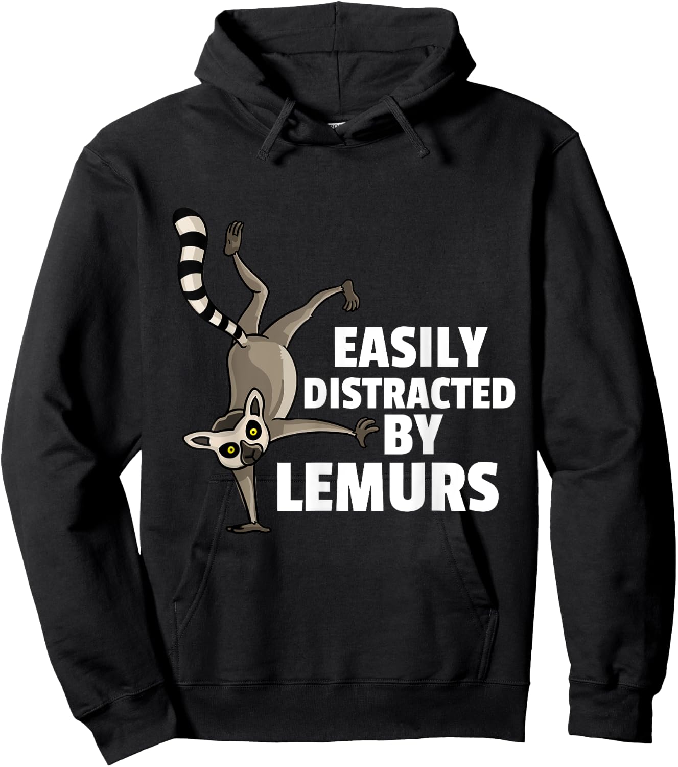 Lemur Monkey Funny Cute Sifakas Madagascar Love Hoodie - Hoodie | Black