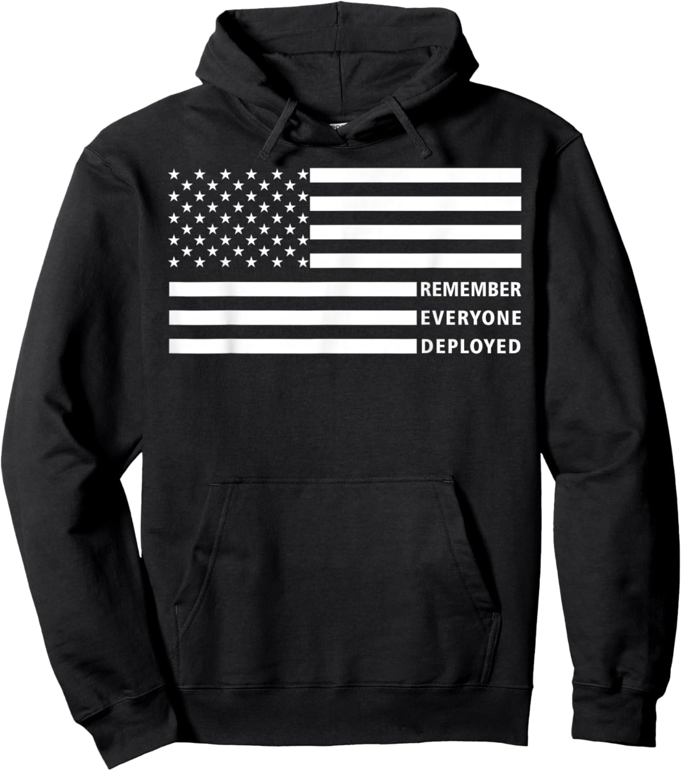 American Flag RED Friday Remember Everyone Deployed Military Hoodie - Hoodie | Black