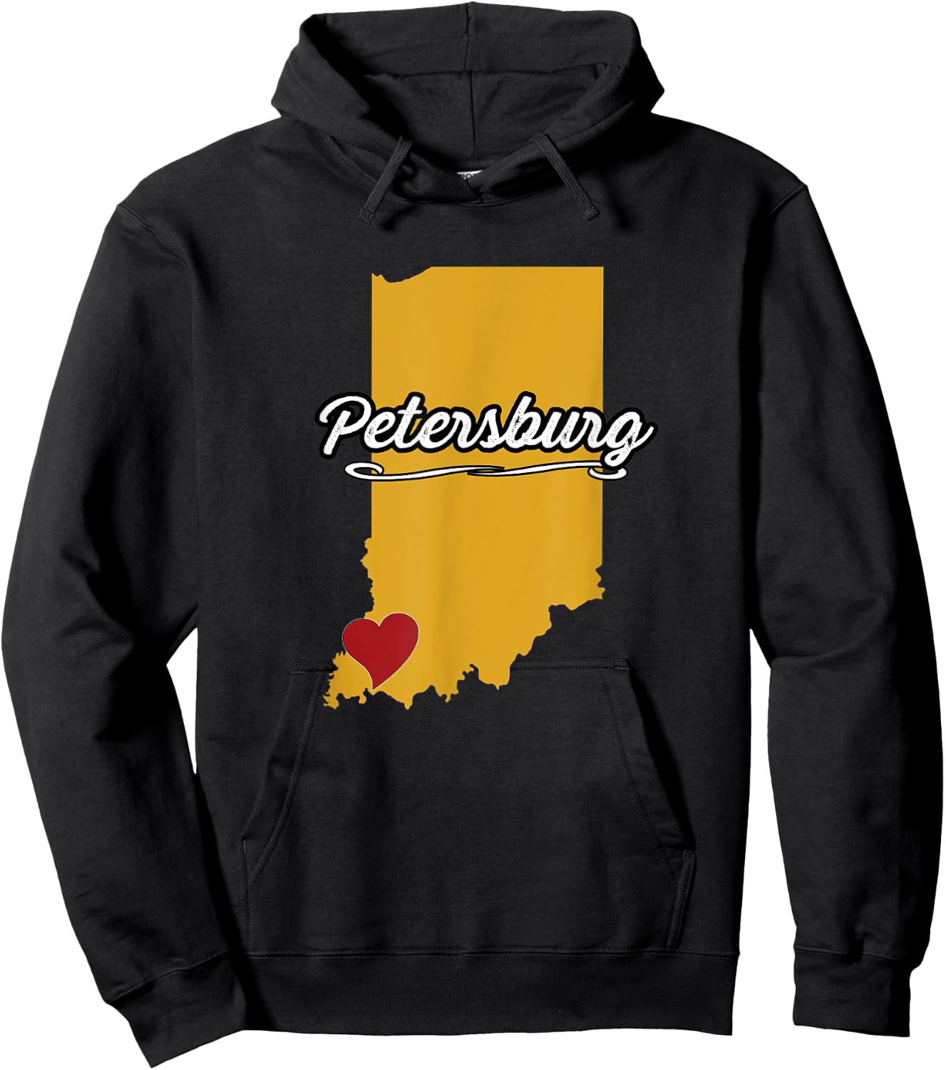 City of Petersburg Indiana | Hoosier Novelty Merch Gift Hoodie - Hoodie | Black