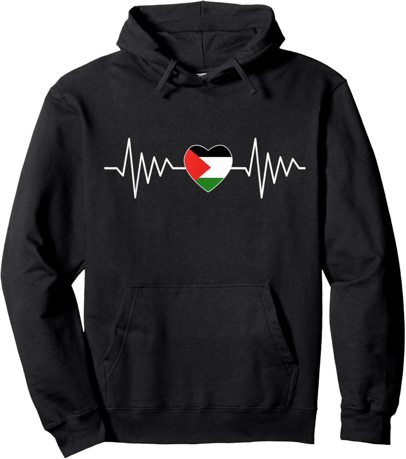Palestine & Gaza Flag Vintage Palestinian Colours Hoodie - Hoodie | Black