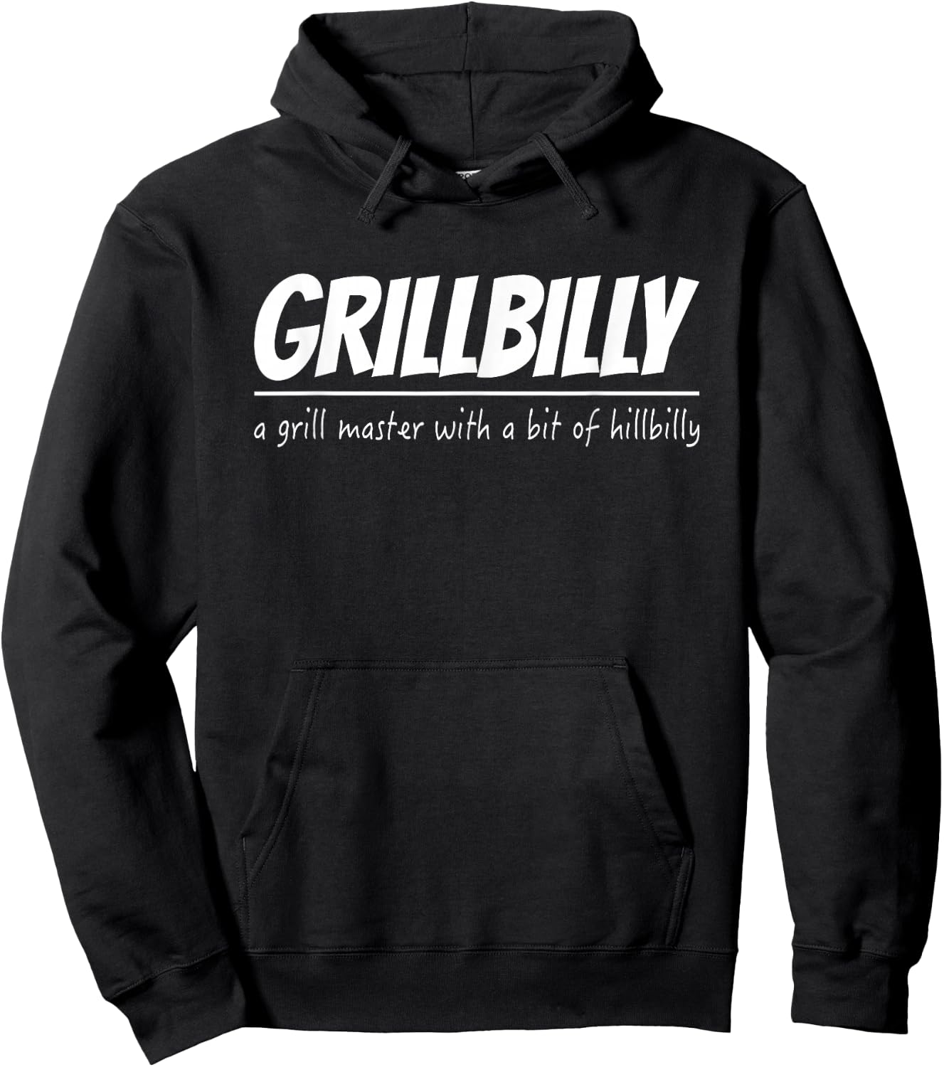 Grillbilly Barbecue Joke Gift Grill Master Chef BBQ Hoodie - Hoodie | Black