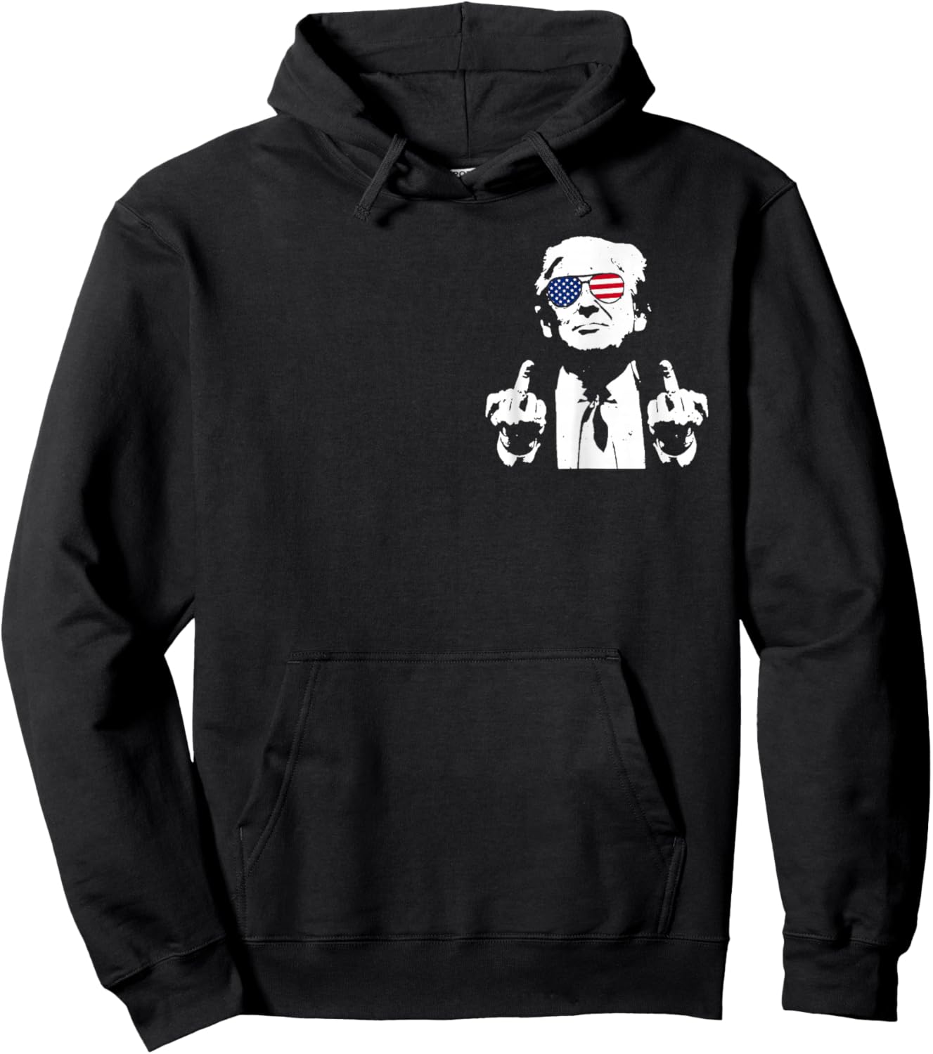 (Front and Back) You Missed Trump 2024 US American Flag Hoodie - Hoodie | Black
