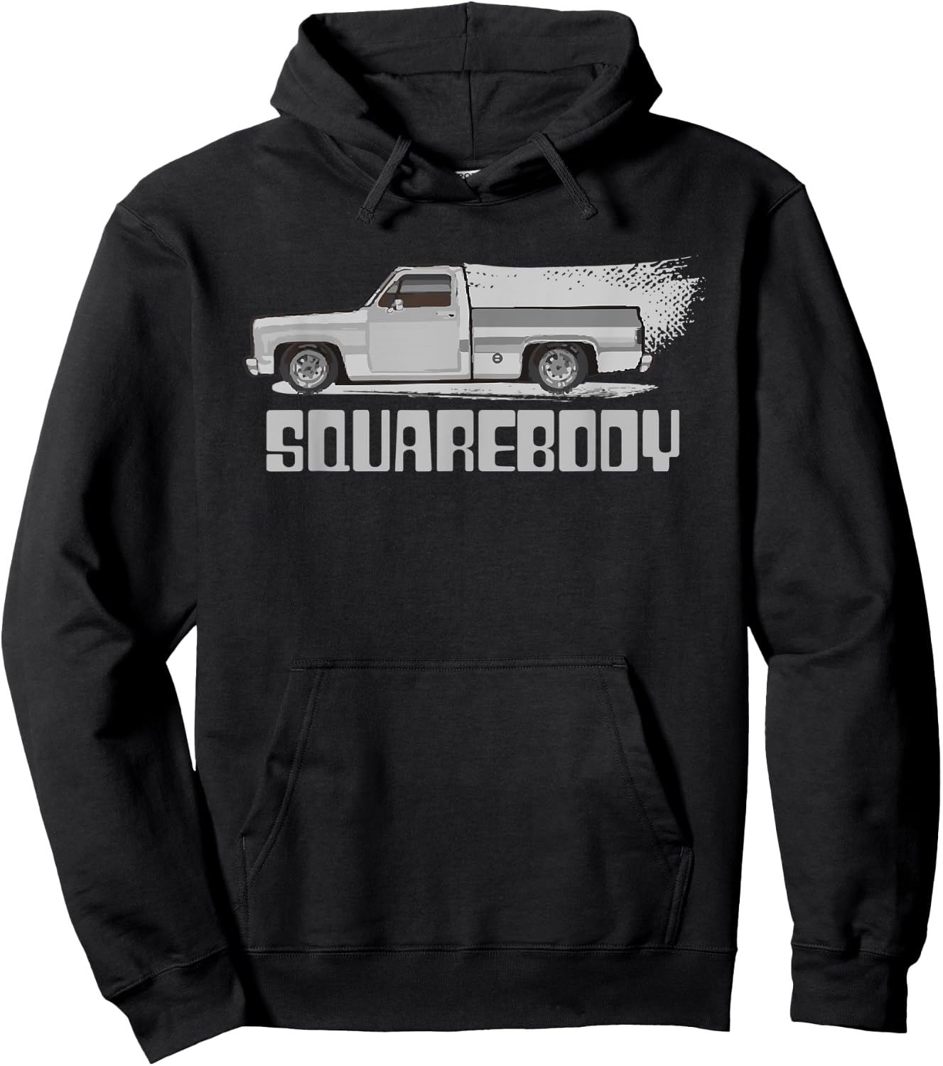 Classic Squarebody Vintage T- Shirt Hoodie - Hoodie | Black