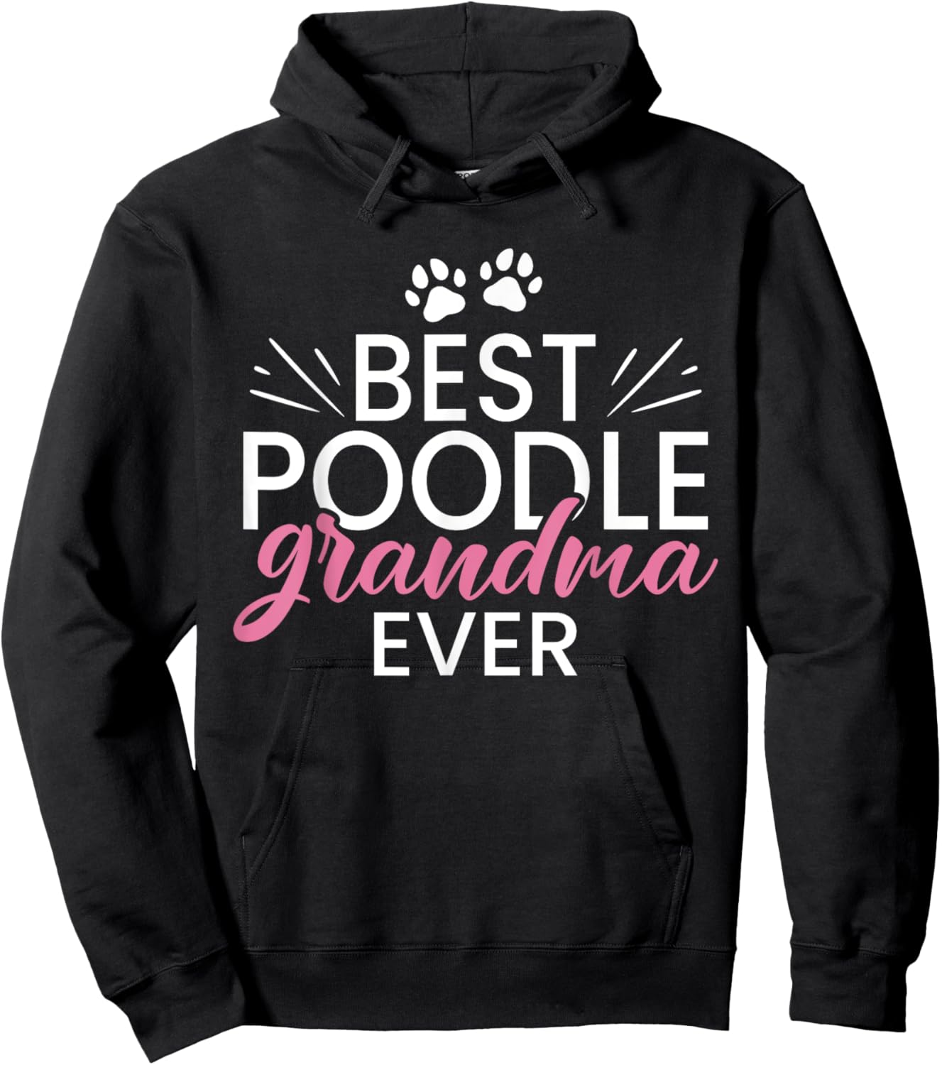 Best Poodle Grandma Ever Poodle Dog Grandma Hoodie - Hoodie | Black