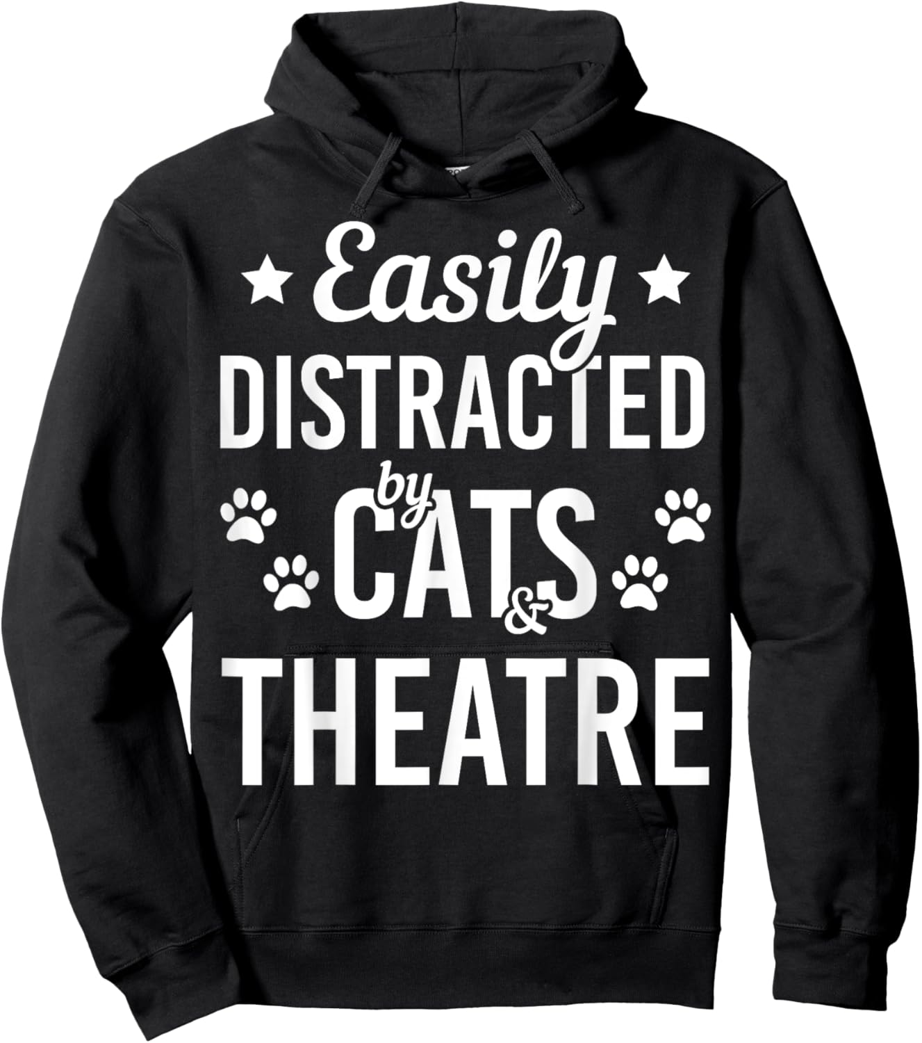 Cat Lover Theatre Lover Cats And Theatre Acting Funny Cat Men Women Girls Kids Hoodie - Hoodie | Black