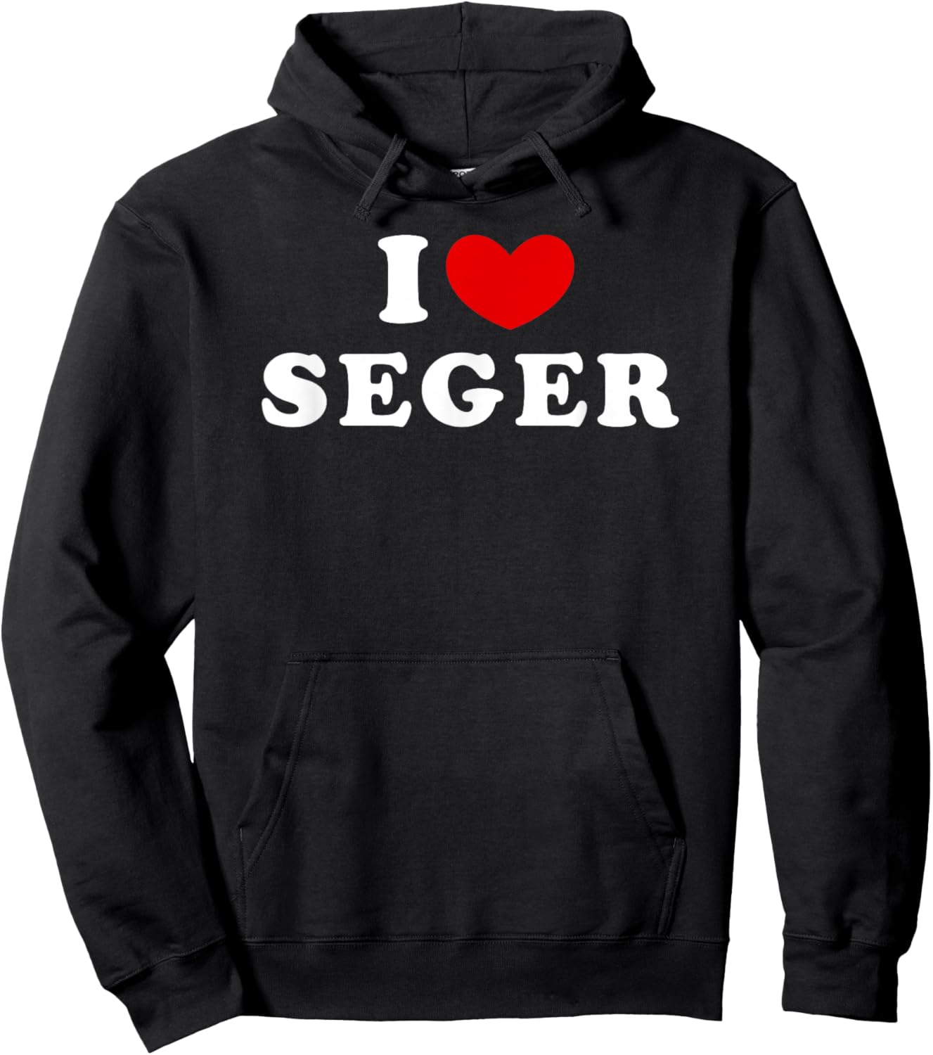 I Love Seger, I Heart Seger Hoodie - Hoodie | Black