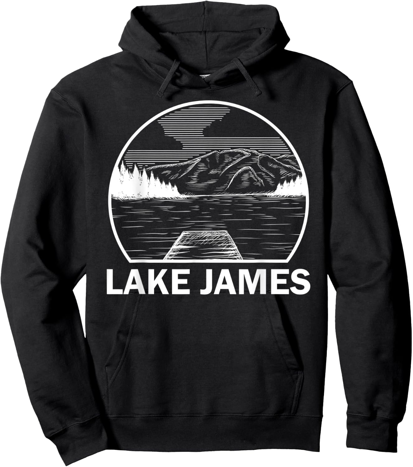 LAKE JAMES INDIANA Funny Fishing Camping Summer Gift Men Women Kids Hoodie - Hoodie | Black
