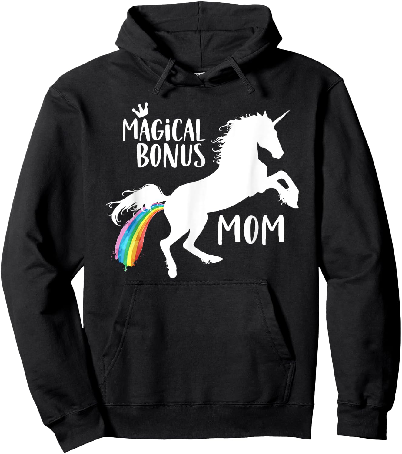 Magical Bonus mom Unicorn Stepmother Best Stepmom Ever Horse Hoodie - Hoodie | Black