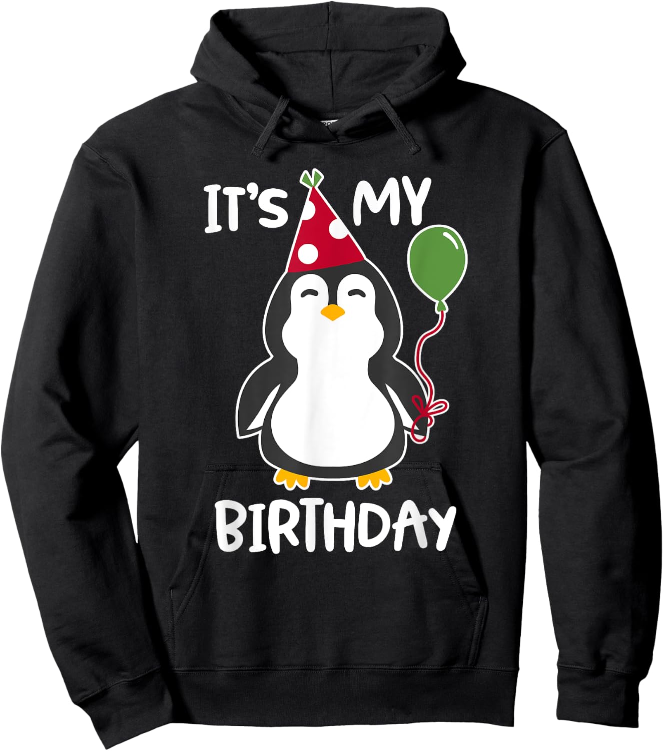 It's My Birthday Penguin Shirt Hoodie - Hoodie | Black