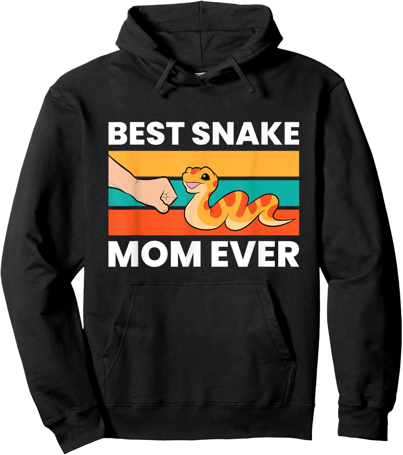 Pet Snake Best Snake Mom Ever Hoodie - Hoodie | Black