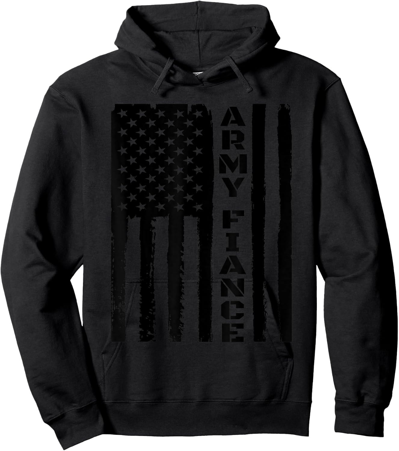 Proud Army Fiancé - Military Fiancé Veteran's Day Idea Hoodie - Hoodie | Black