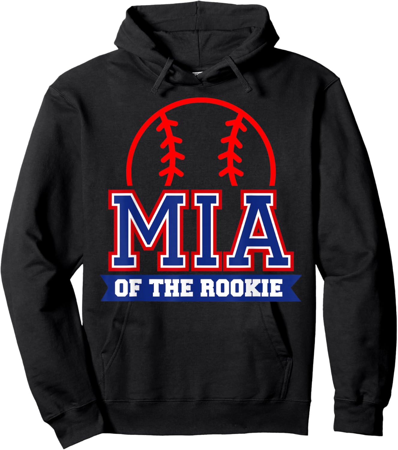 MIA of Rookie 1st Birthday Baseball Theme Matching Party Hoodie - Hoodie | Black