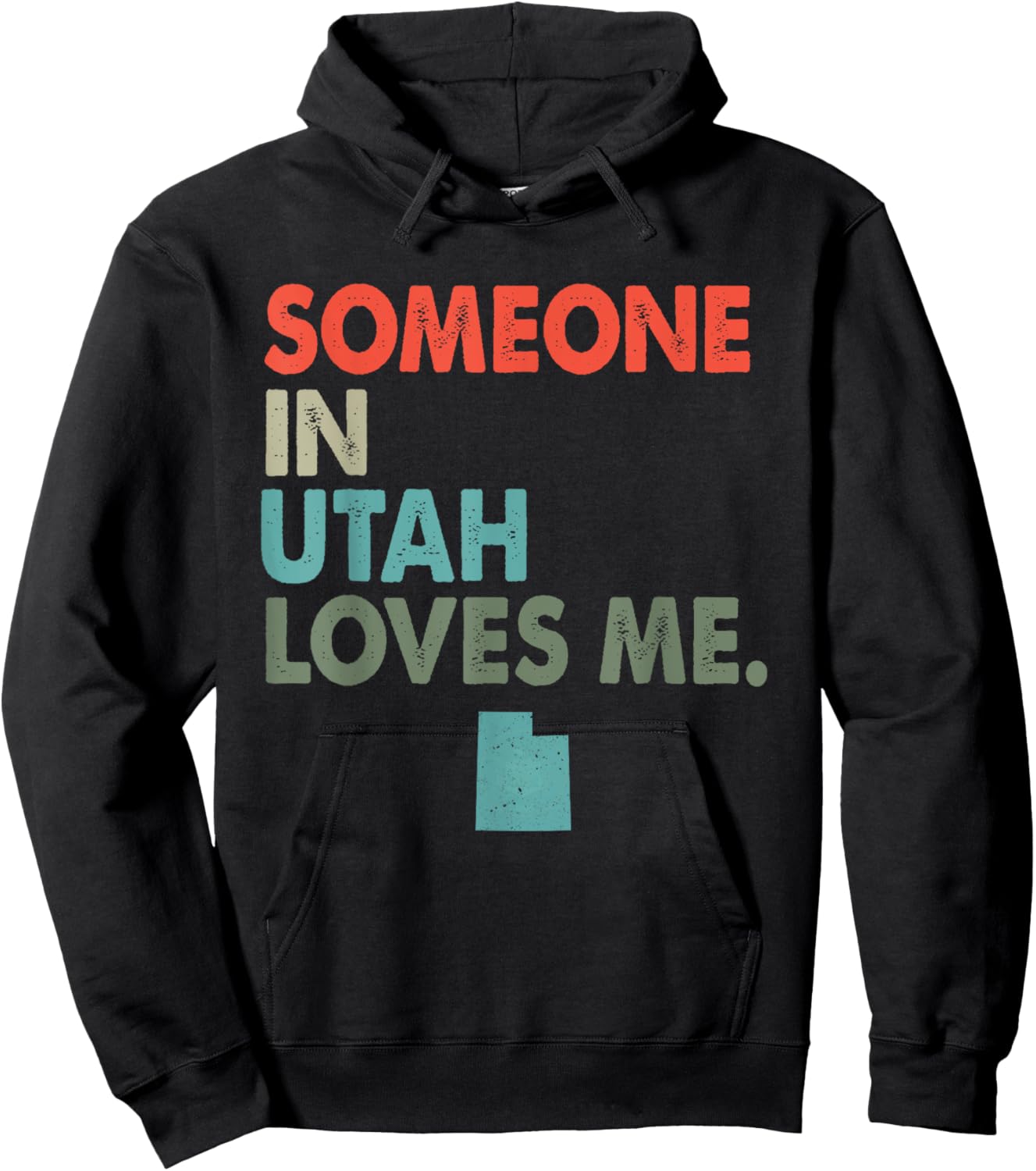 Someone In Utah Loves Me Retro Style US State Hoodie - Hoodie | Black