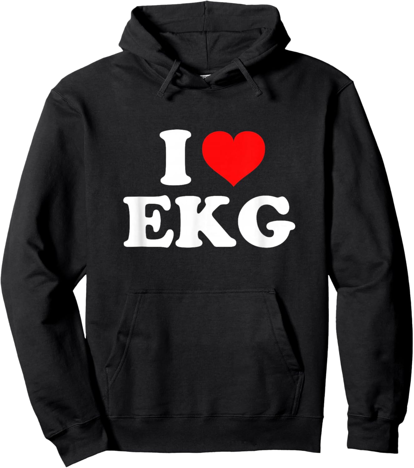 I Love EKG Hoodie - Hoodie | Black