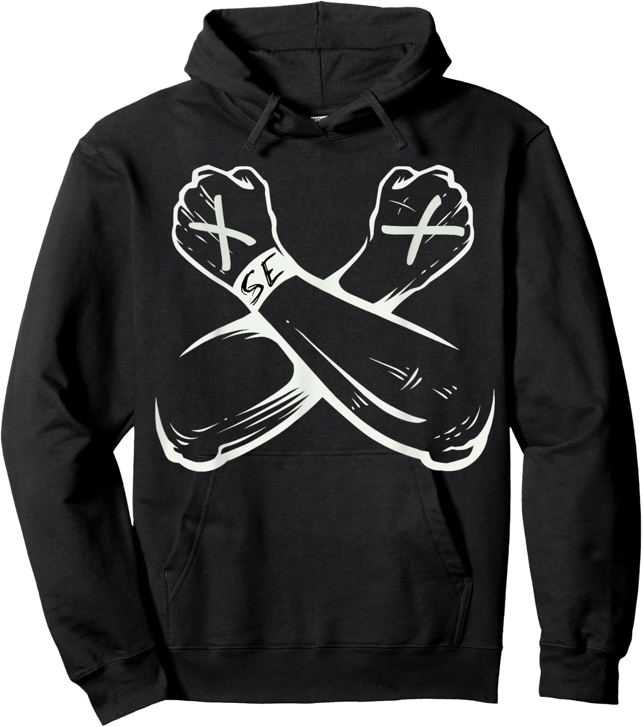 Straight Edge Vegan Anti-Drug Punk Hoodie - Hoodie | Black