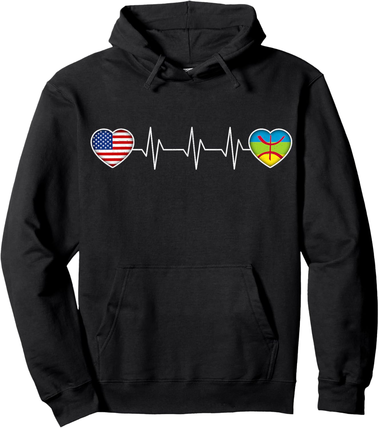 Amazigh & USA Hoodie - Hoodie | Black