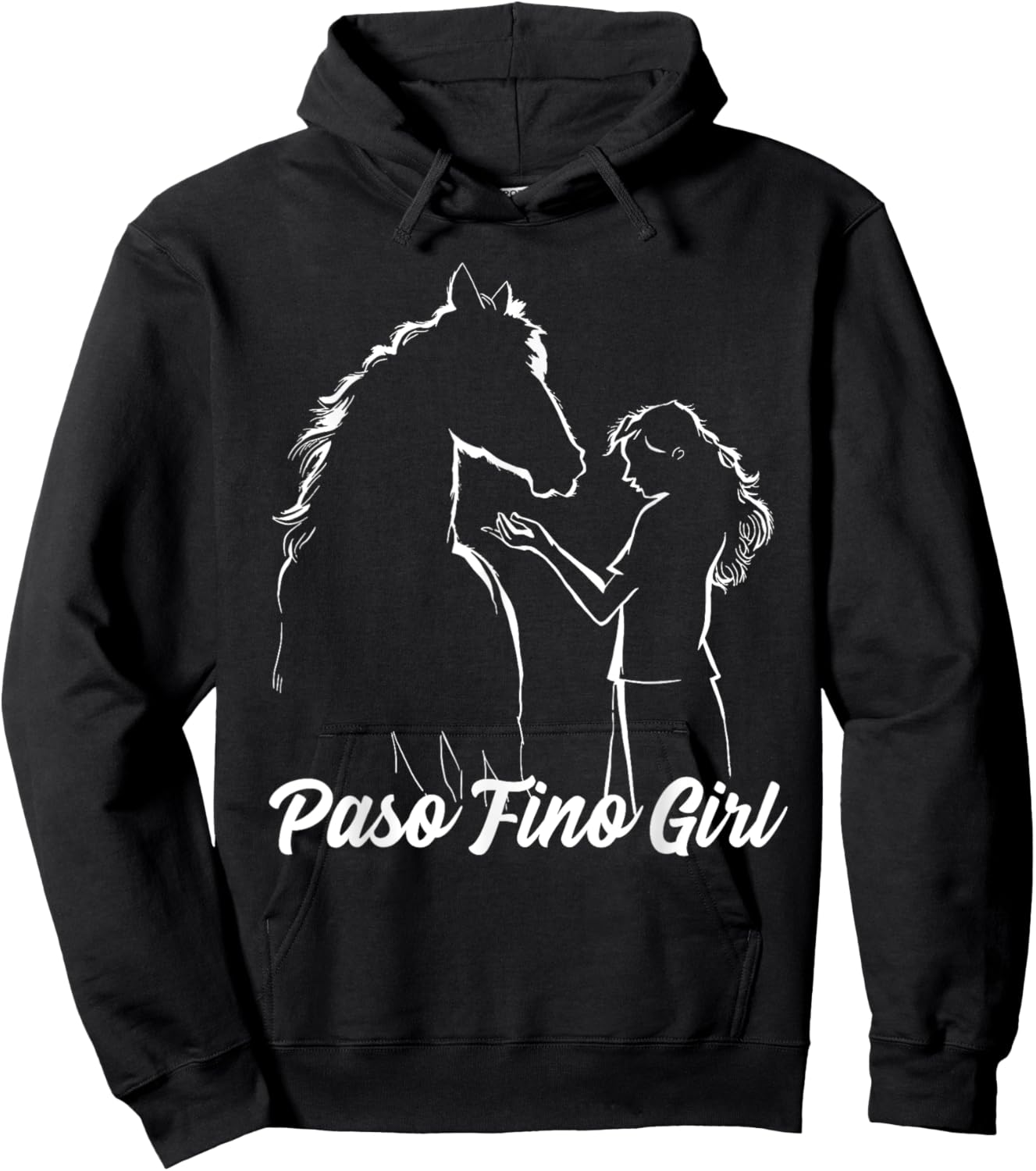 Paso Fino Horse Girl, Equestrian Paso Fino Horse Hoodie - Hoodie | Black