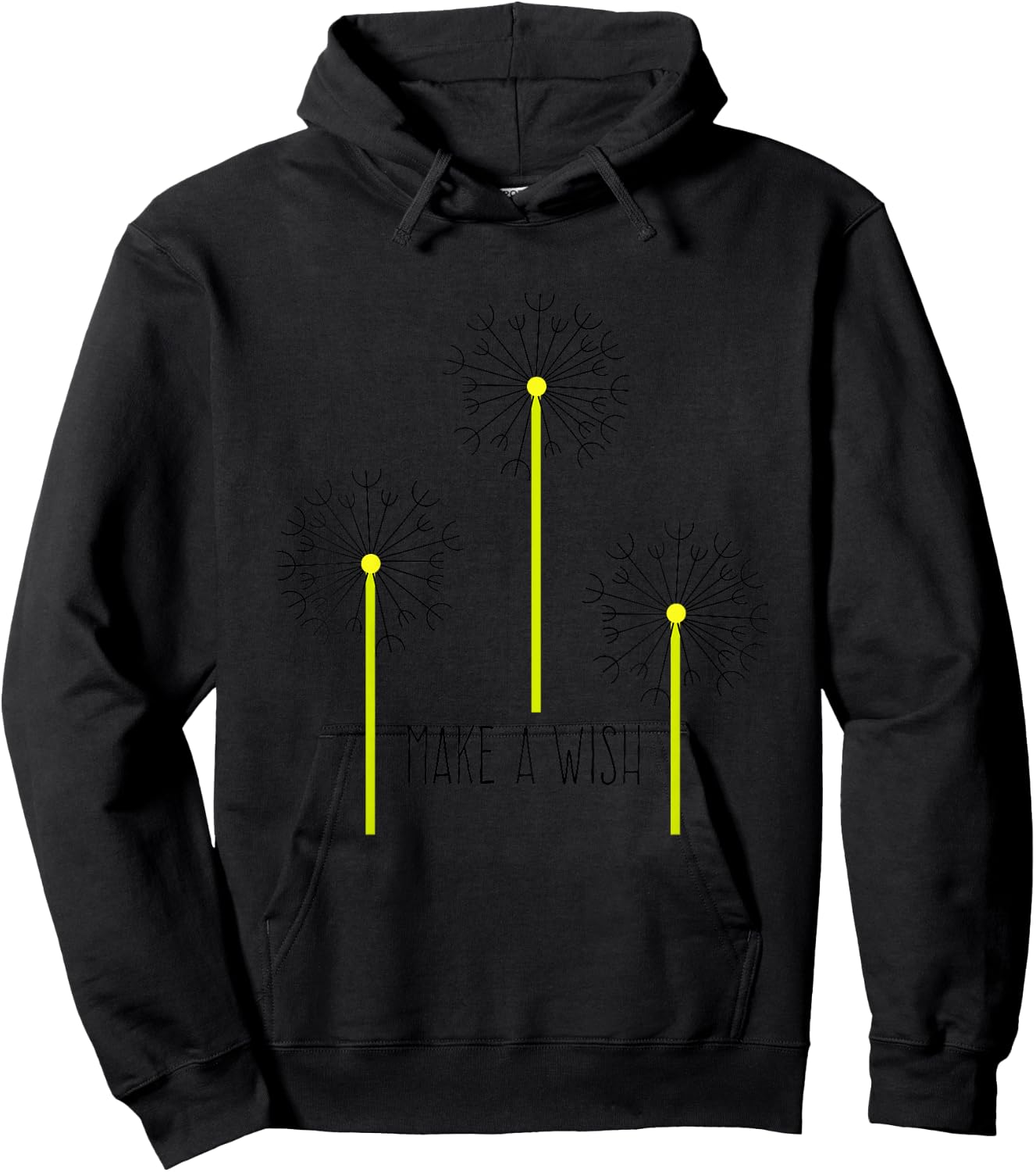 Cute Dandelion Spring Flower Make A Wish For Boys Girls Hoodie - Hoodie | Black