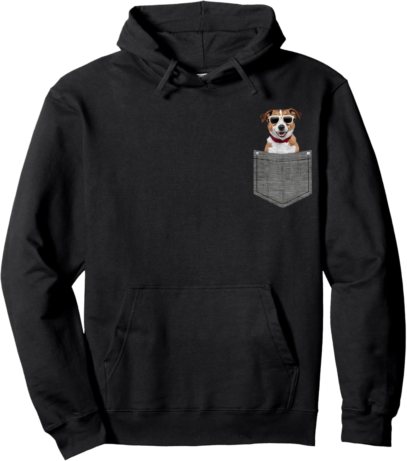 Dog in Pocket Hoodie - Hoodie | Black