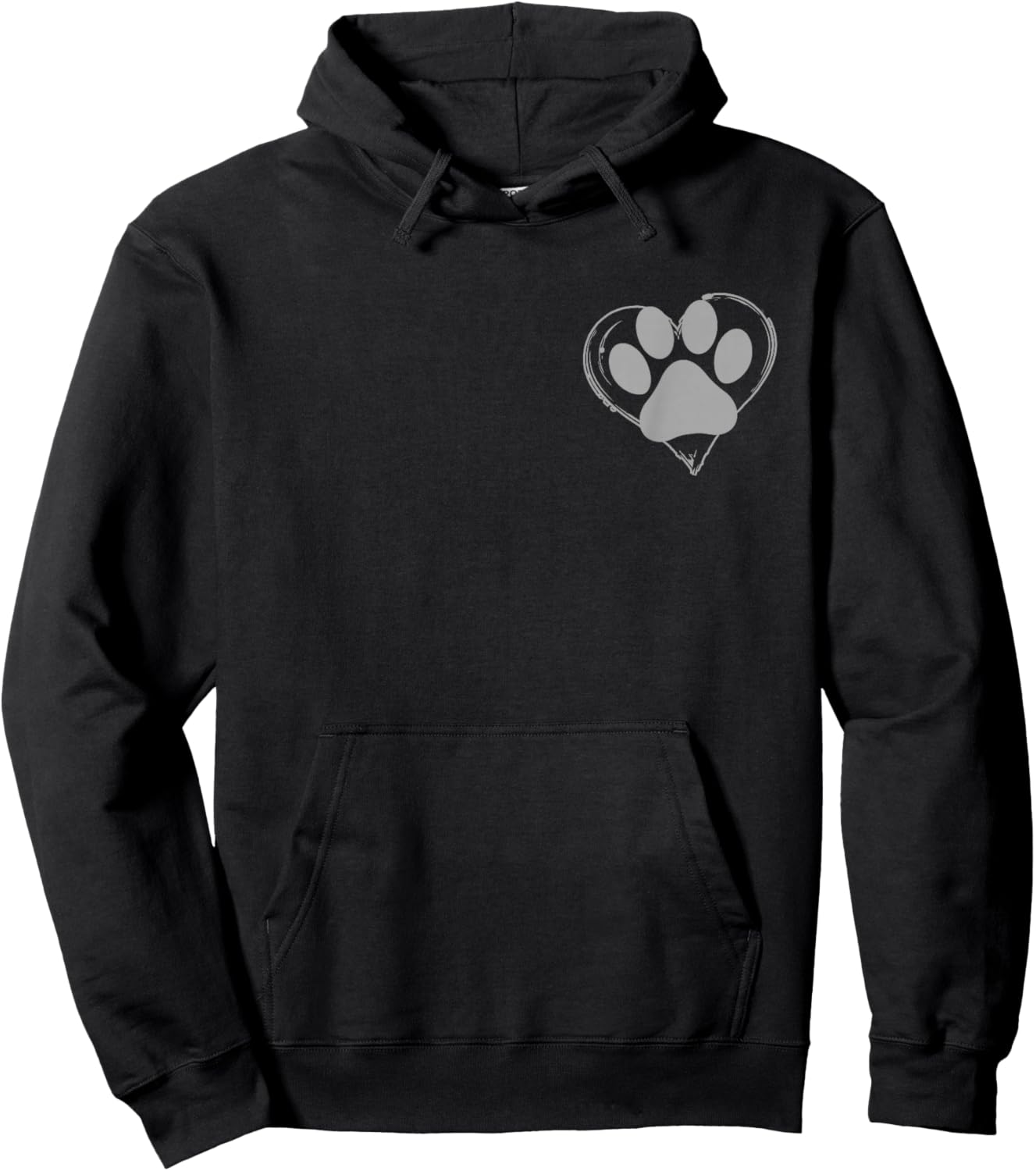 Heart with paw for dog lovers Hoodie - Hoodie | Black