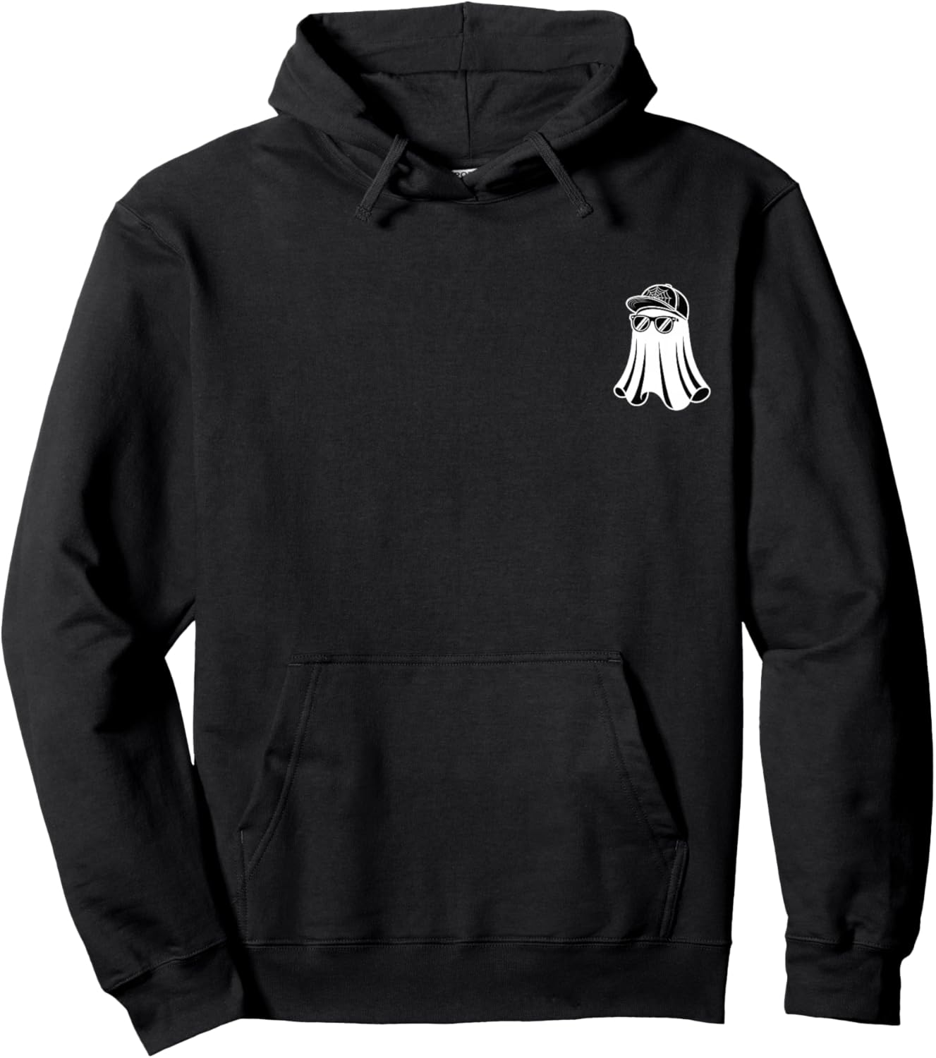 Spooky Cool Ghost Graphic Halloween Costumes Boys Hoodie - Hoodie | Black