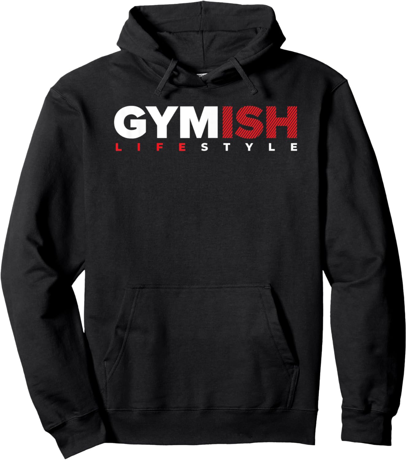 Gymish Lifestyle Weight Lifting Gym Men's Funny Workout Hoodie - Hoodie | Black