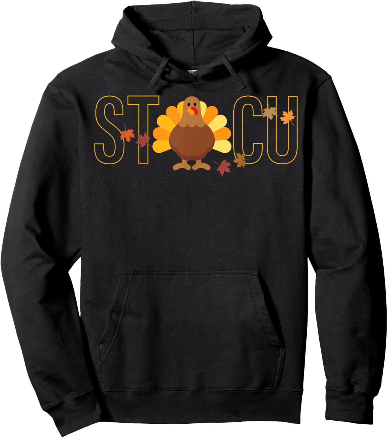 STICU Surgical Trauma ICU Nurse Fall Thanksgiving Turkey Hoodie - Hoodie | Black