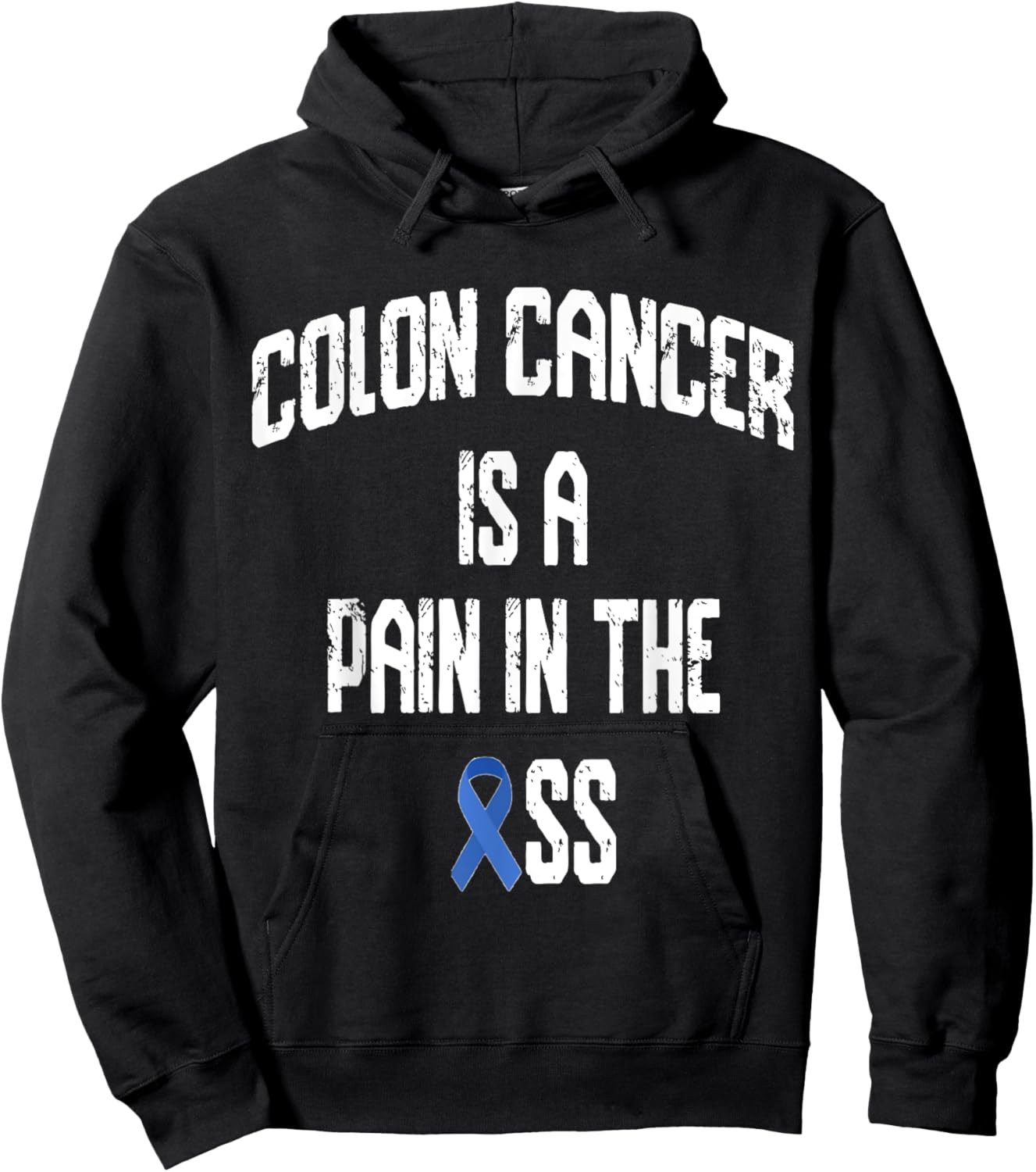 Colorectal Cancer Awareness Colon Cancer Awareness Funny - Black, -Adults, Short Sleeve, 3X-Large, Classic Fit, Cotton 60% Polyester 40% Hoodie - Hoodie | Black