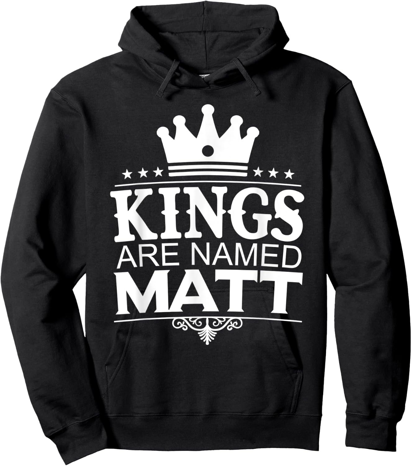 Kings Are Named MATT Funny Personalized Name Joke Men Gift Hoodie - Hoodie | Black