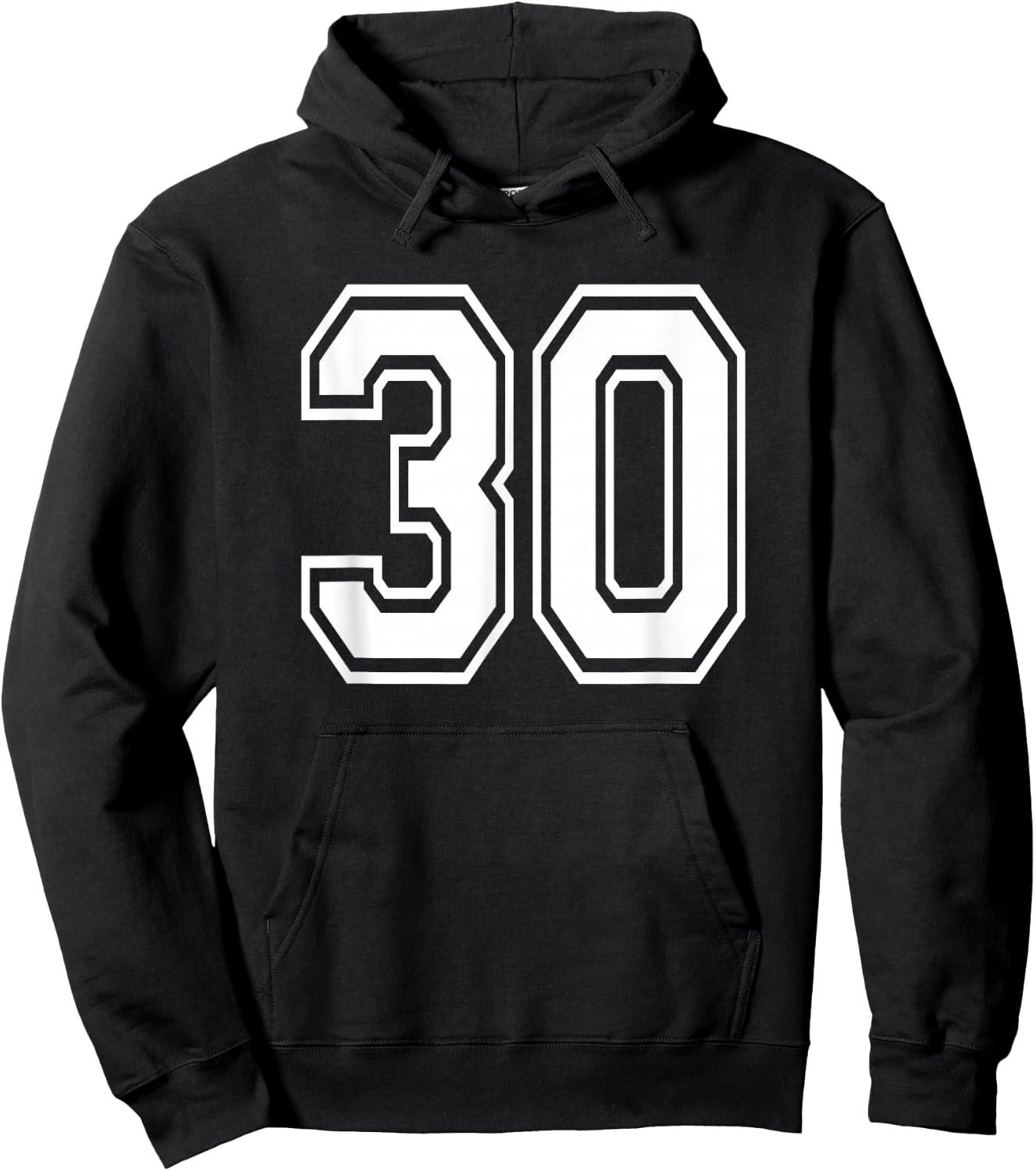 Number 30 30th Birthday Gift Player Team Numbered Jersey Hoodie - Hoodie | Black