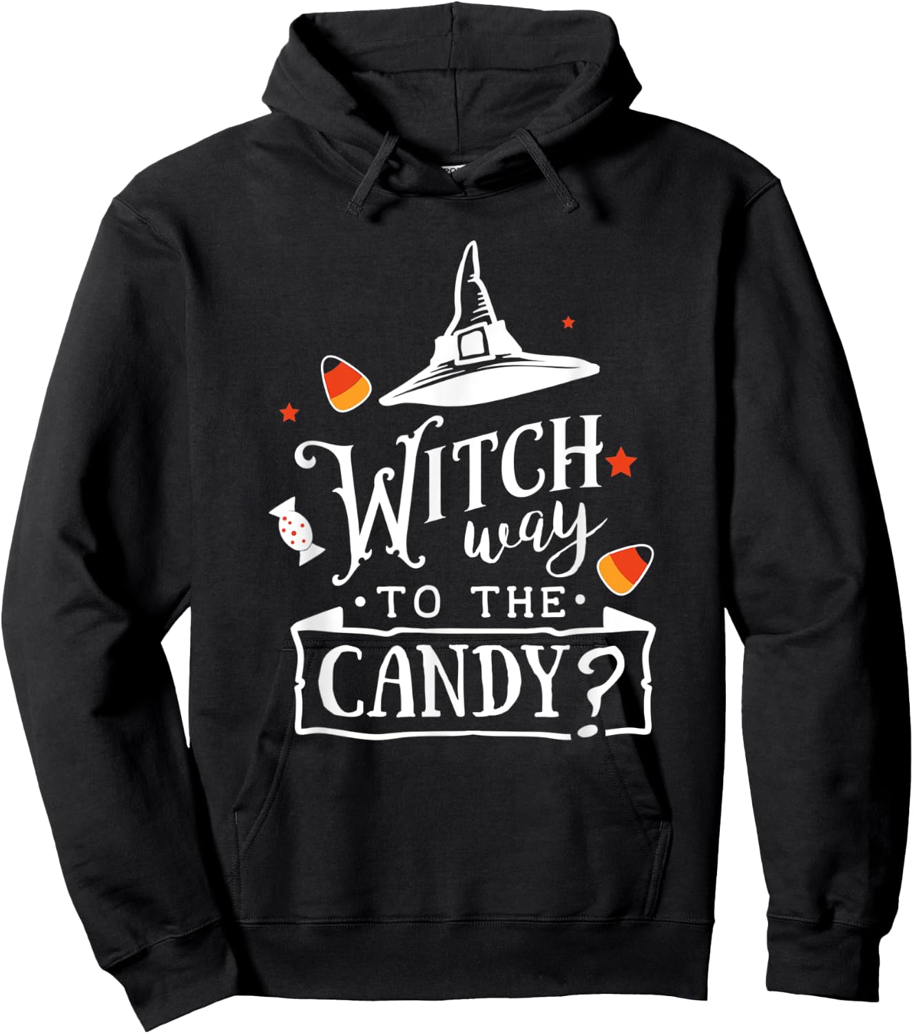 Witch Way To The Candy Halloween Hoodie - Hoodie | Black