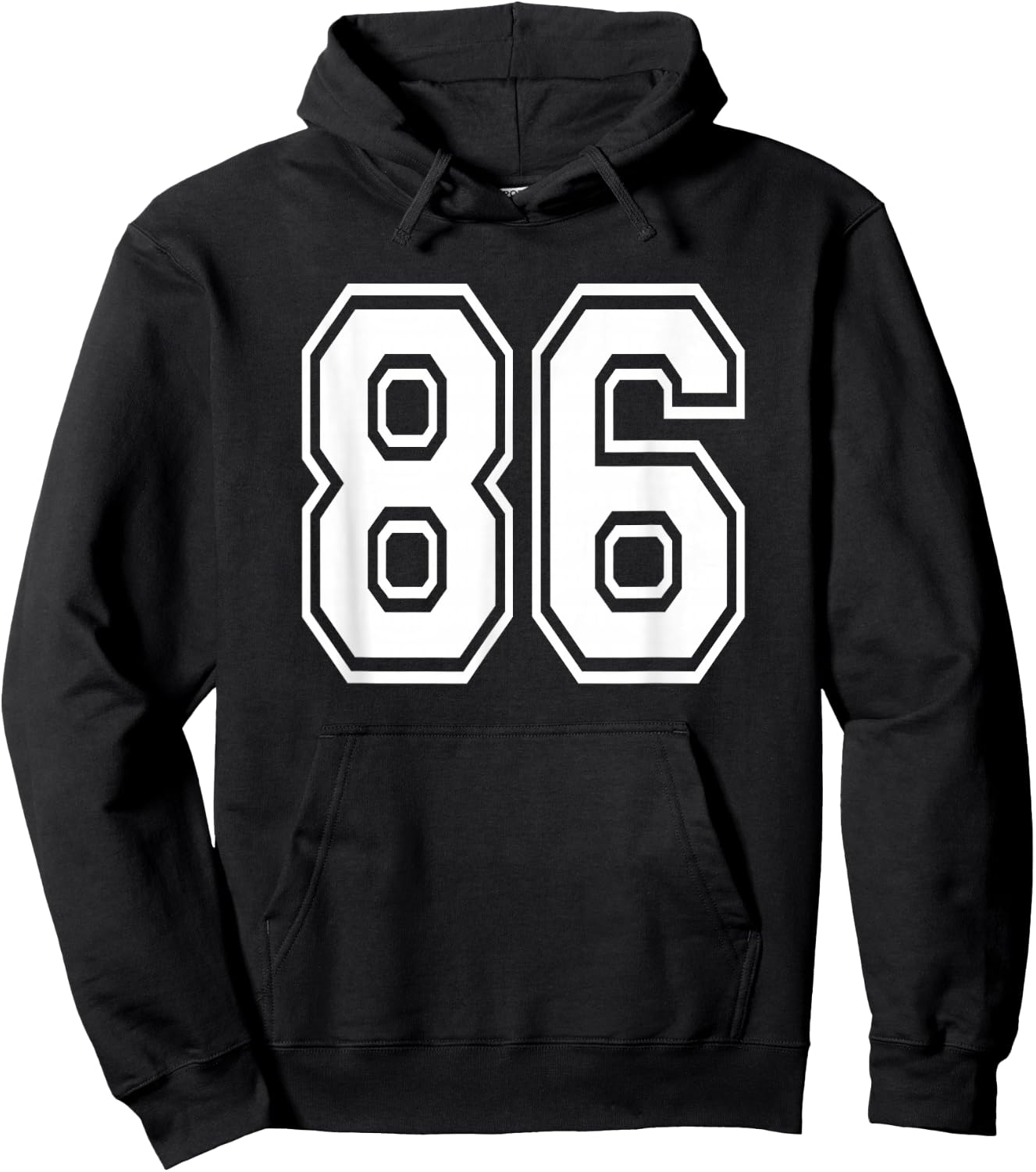 Number 86 86th Birthday Gift Player Team Numbered Jersey Hoodie - Hoodie | Black